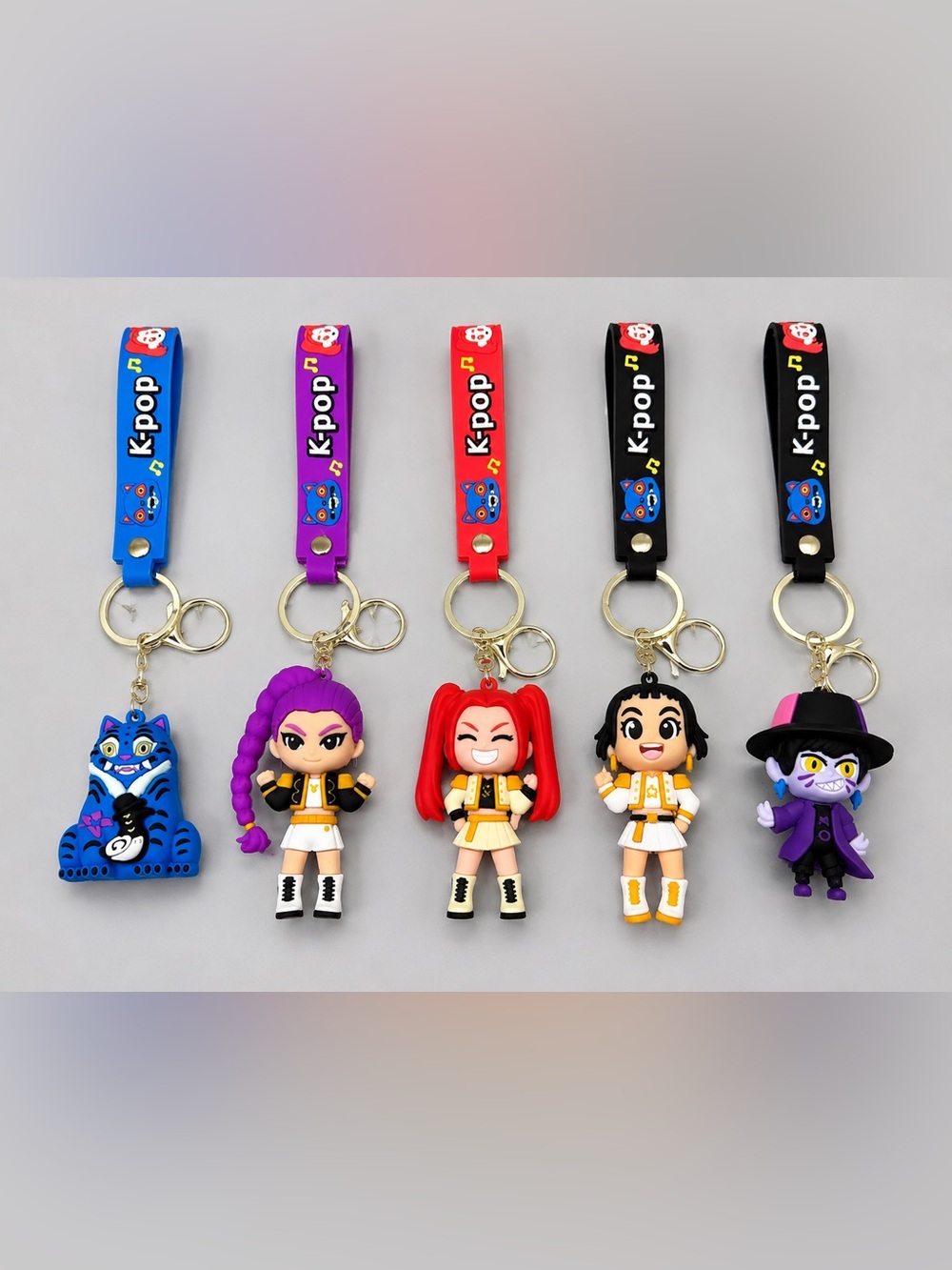 KPOP Demon Hunters Character Keychains – 5 Pack | Brand New